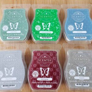 Scentsy Minty/earthy Wax Melt Bundle - 6 Bars - Some Used